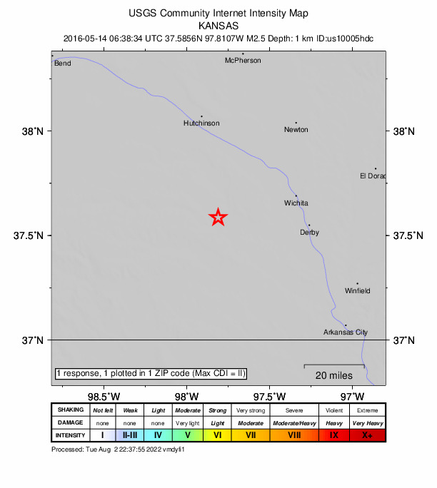 Did You Feel It? map: shaking reported by the public