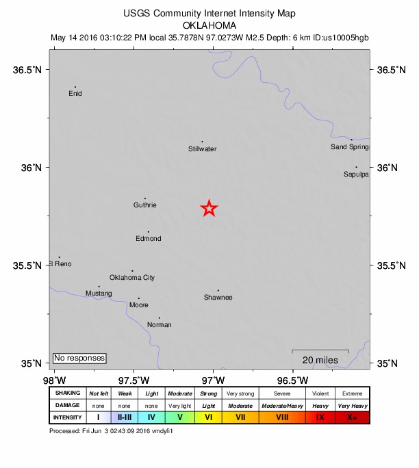 Did You Feel It? map: shaking reported by the public