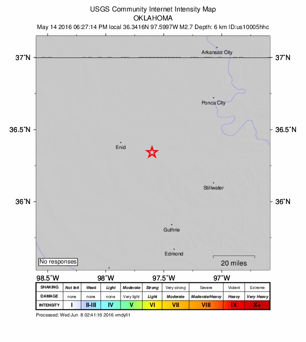 Did You Feel It? map: shaking reported by the public