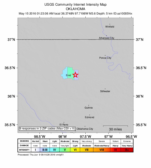 Did You Feel It? map: shaking reported by the public