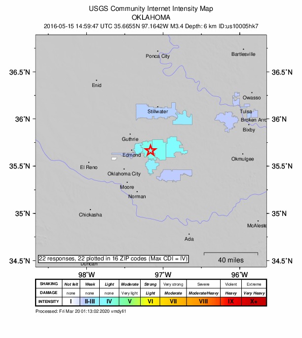 Did You Feel It? map: shaking reported by the public