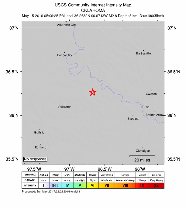 Did You Feel It? map: shaking reported by the public