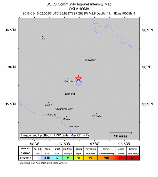 Did You Feel It? map: shaking reported by the public