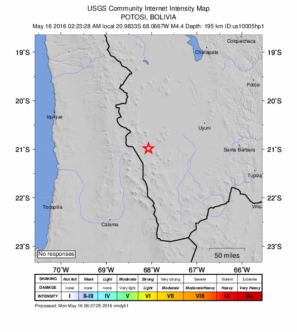 Did You Feel It? map: shaking reported by the public