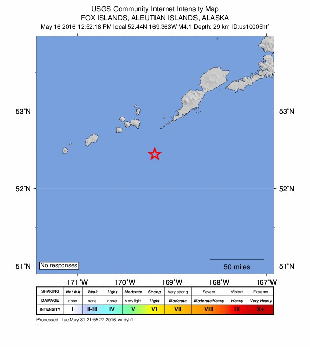 Did You Feel It? map: shaking reported by the public