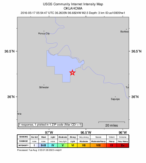 Did You Feel It? map: shaking reported by the public