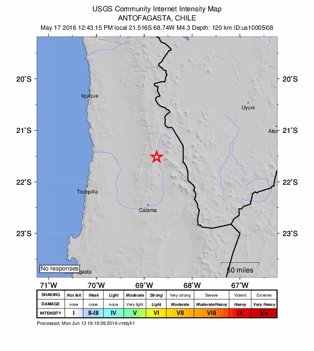 Did You Feel It? map: shaking reported by the public