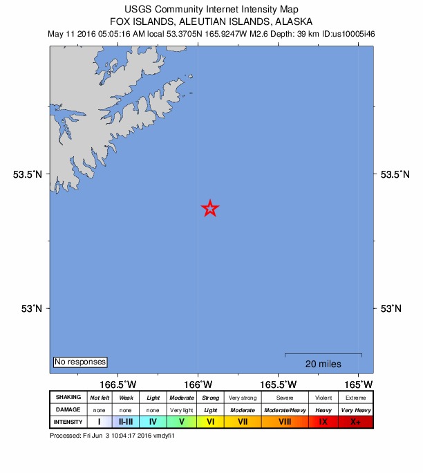 Did You Feel It? map: shaking reported by the public