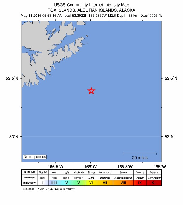 Did You Feel It? map: shaking reported by the public