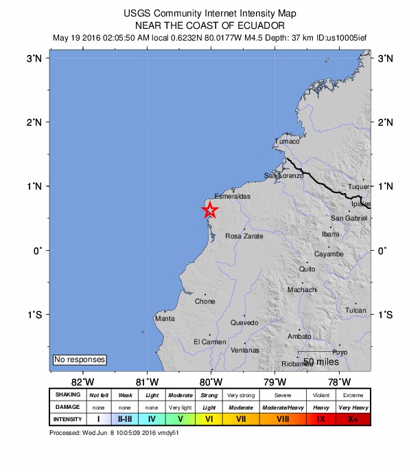 Did You Feel It? map: shaking reported by the public