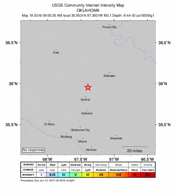 Did You Feel It? map: shaking reported by the public