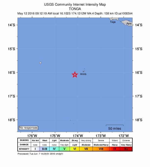 Did You Feel It? map: shaking reported by the public