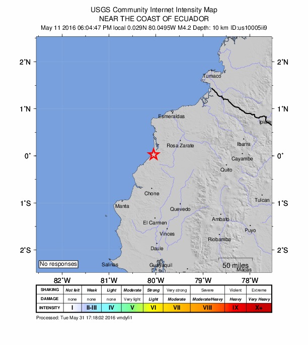 Did You Feel It? map: shaking reported by the public