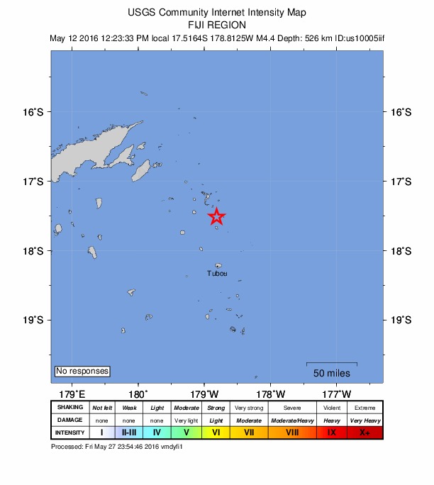 Did You Feel It? map: shaking reported by the public