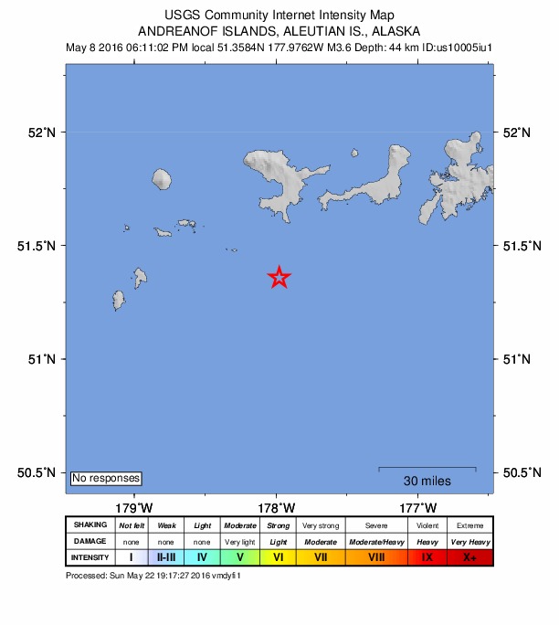 Did You Feel It? map: shaking reported by the public