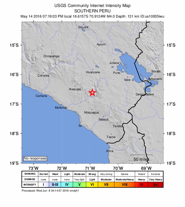 Did You Feel It? map: shaking reported by the public