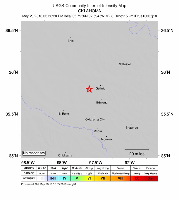 Did You Feel It? map: shaking reported by the public
