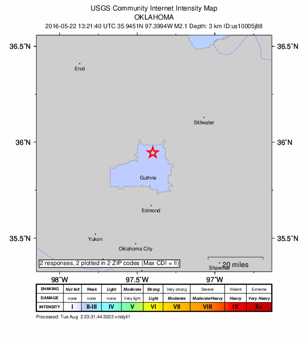 Did You Feel It? map: shaking reported by the public