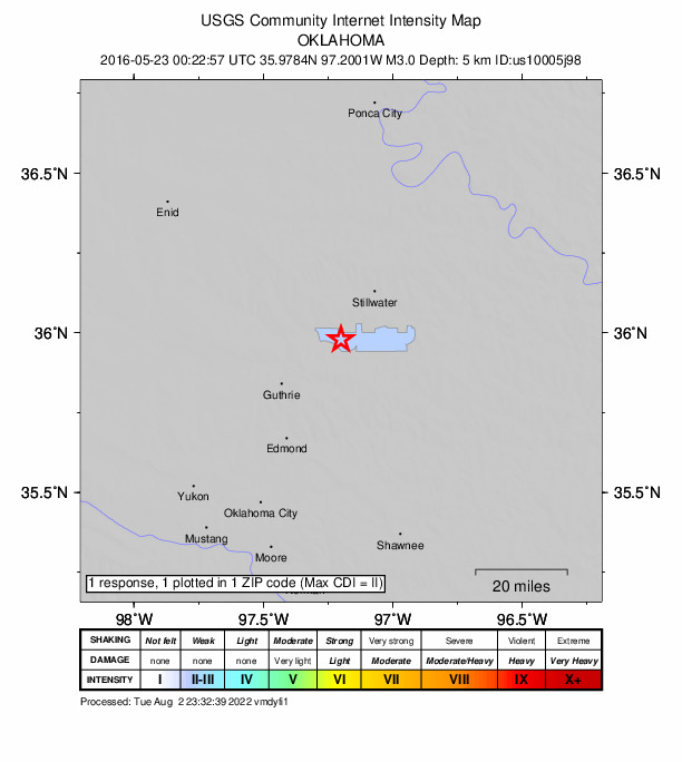 Did You Feel It? map: shaking reported by the public
