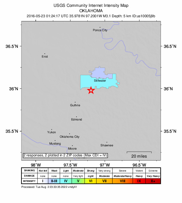 Did You Feel It? map: shaking reported by the public