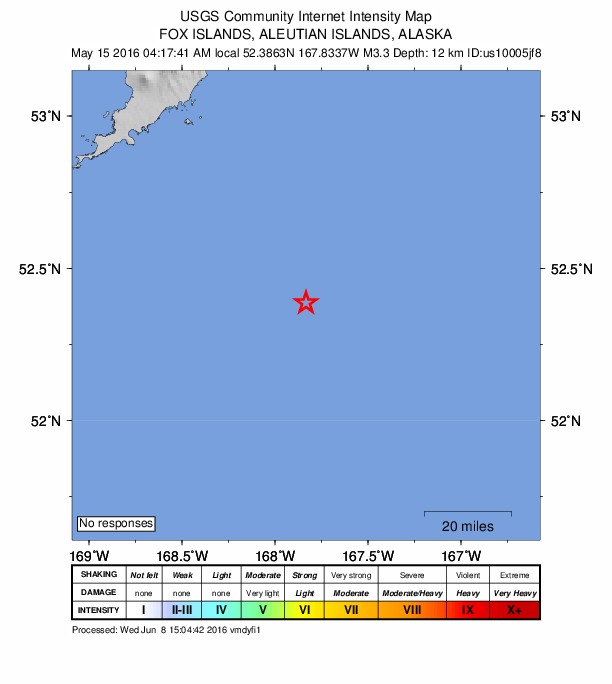Did You Feel It? map: shaking reported by the public