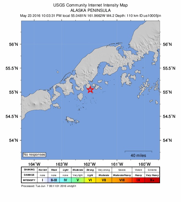Did You Feel It? map: shaking reported by the public