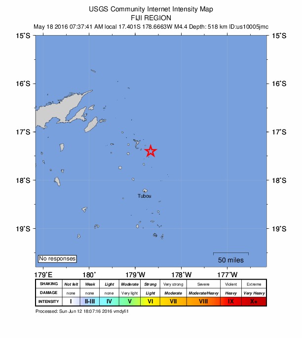Did You Feel It? map: shaking reported by the public