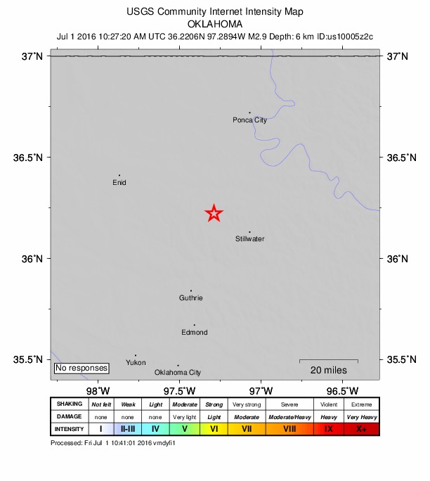 Did You Feel It? map: shaking reported by the public