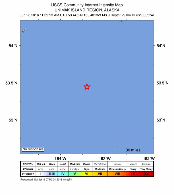 Did You Feel It? map: shaking reported by the public