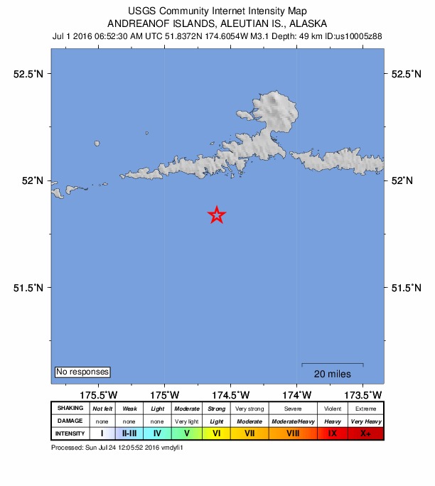 Did You Feel It? map: shaking reported by the public