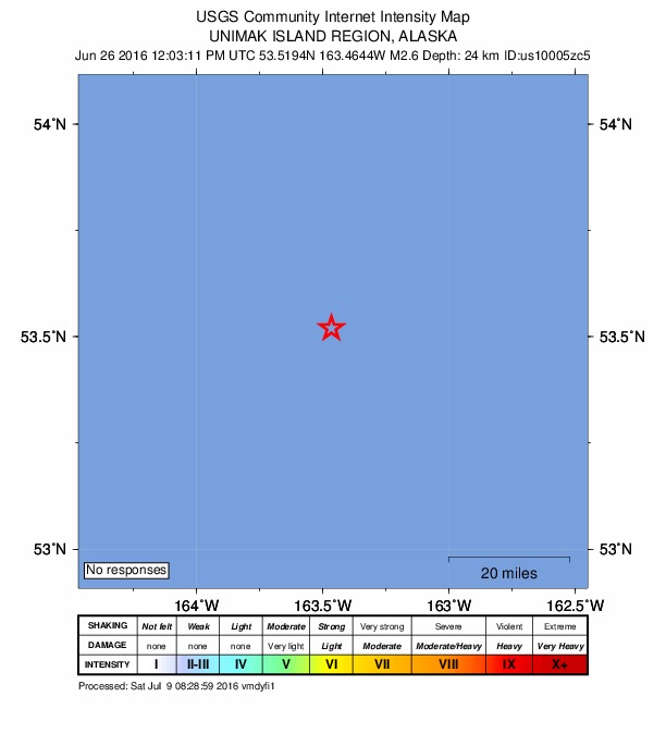 Did You Feel It? map: shaking reported by the public