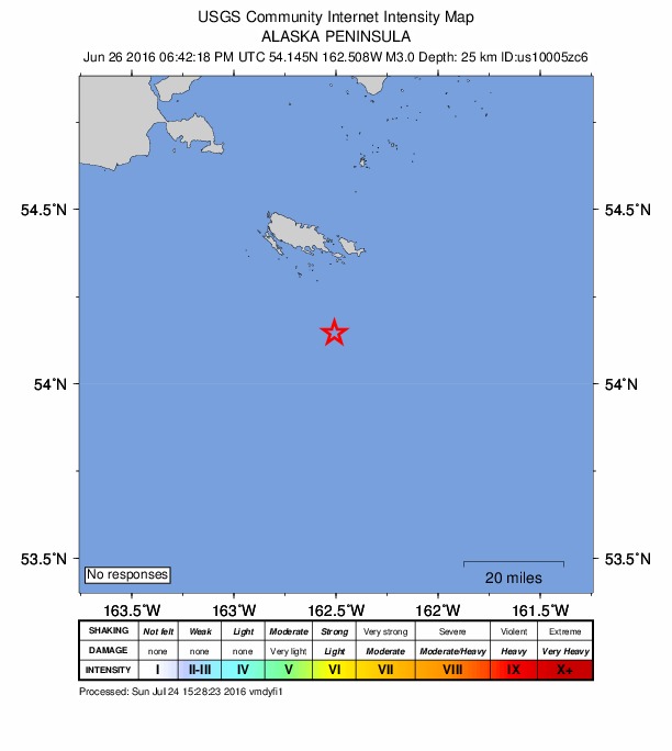 Did You Feel It? map: shaking reported by the public