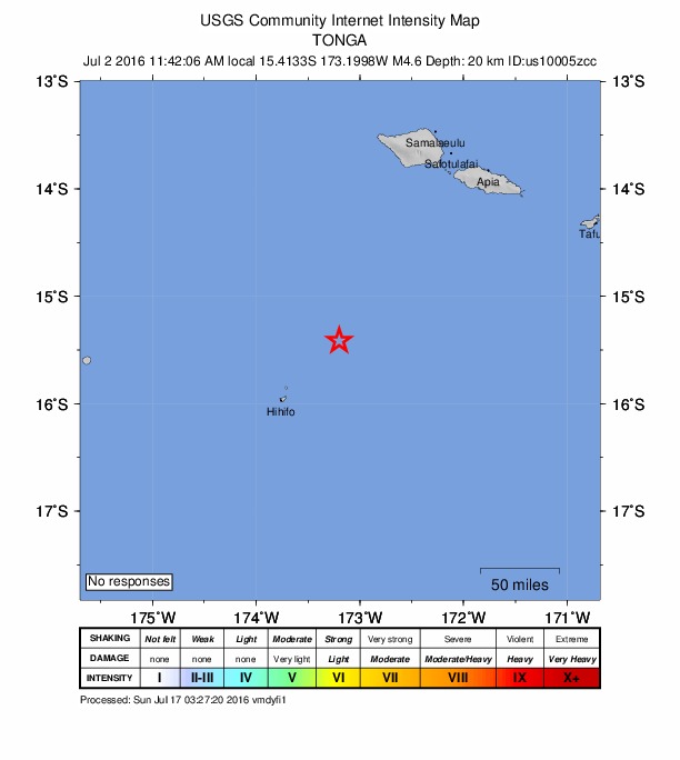 Did You Feel It? map: shaking reported by the public