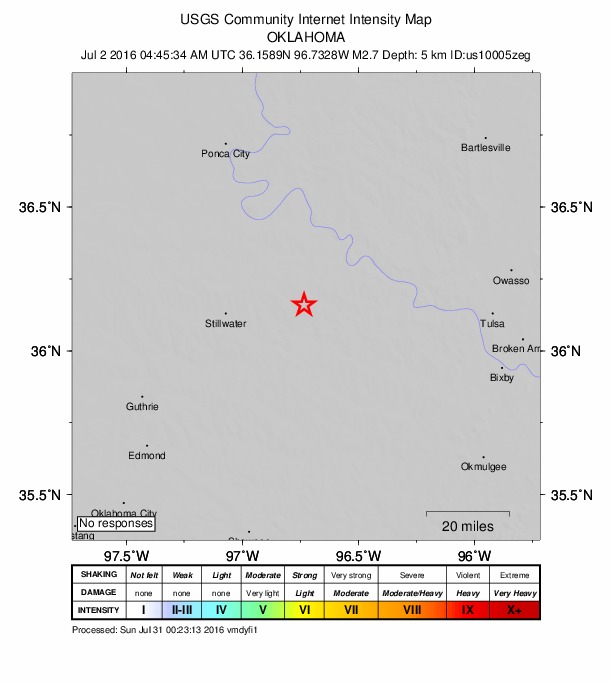 Did You Feel It? map: shaking reported by the public