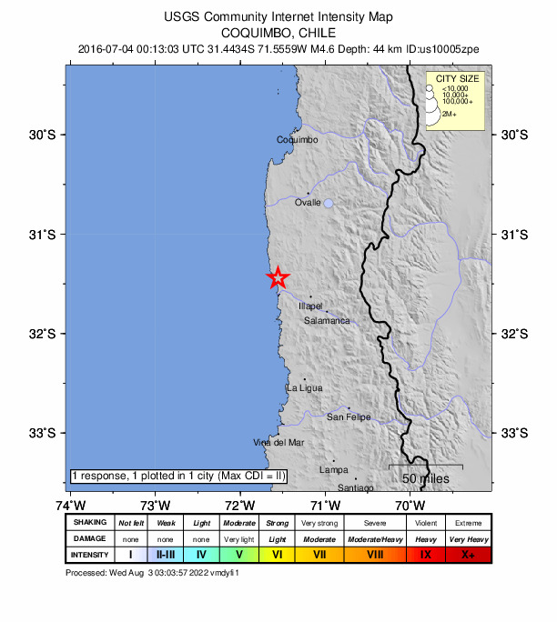 Did You Feel It? map: shaking reported by the public
