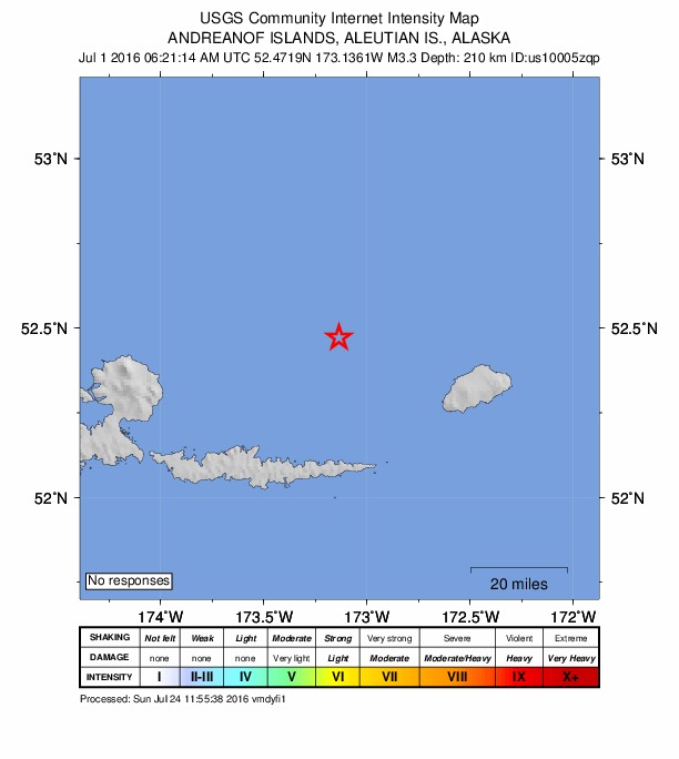 Did You Feel It? map: shaking reported by the public