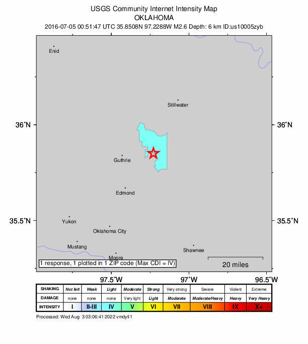 Did You Feel It? map: shaking reported by the public