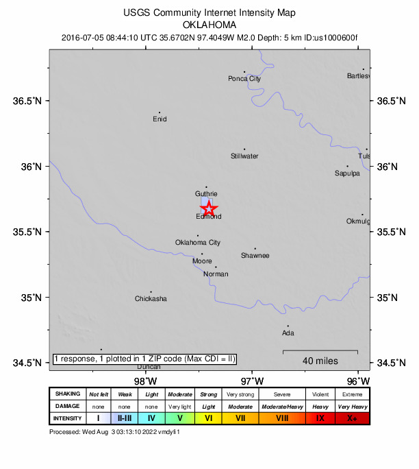Did You Feel It? map: shaking reported by the public