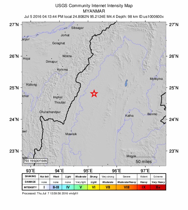 Did You Feel It? map: shaking reported by the public
