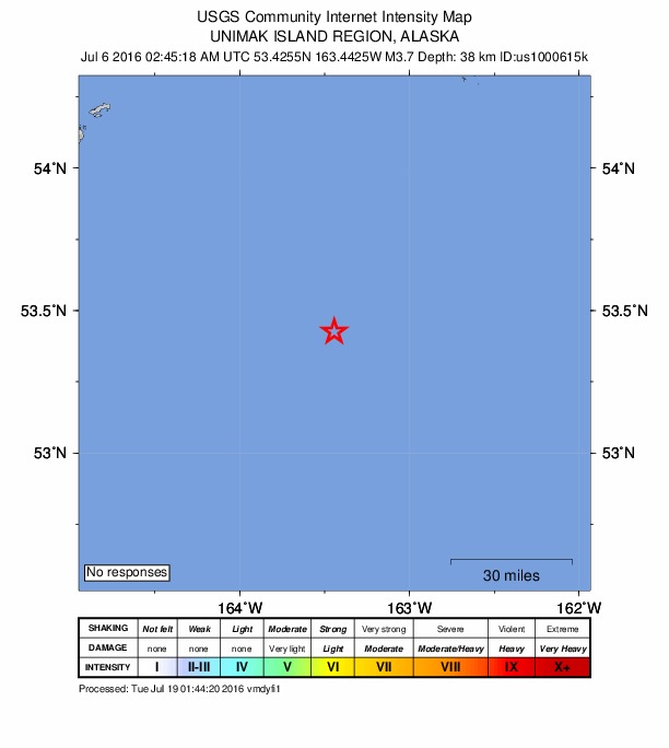 Did You Feel It? map: shaking reported by the public