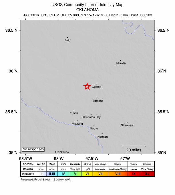 Did You Feel It? map: shaking reported by the public