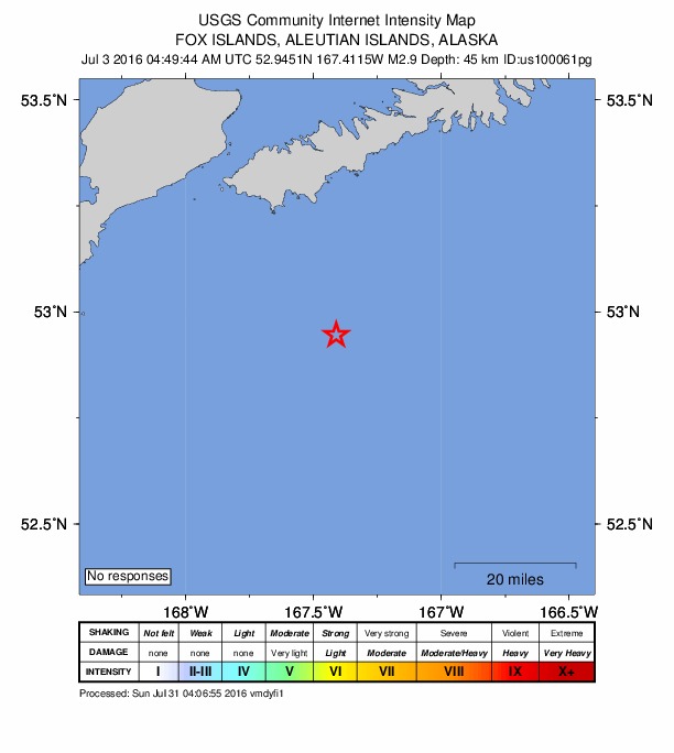 Did You Feel It? map: shaking reported by the public