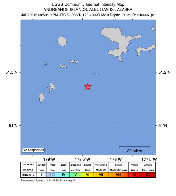 Did You Feel It? map: shaking reported by the public