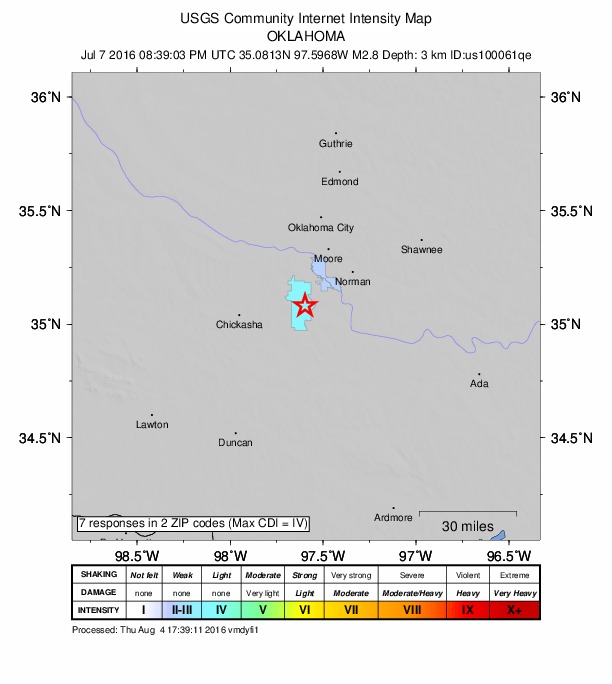 Did You Feel It? map: shaking reported by the public