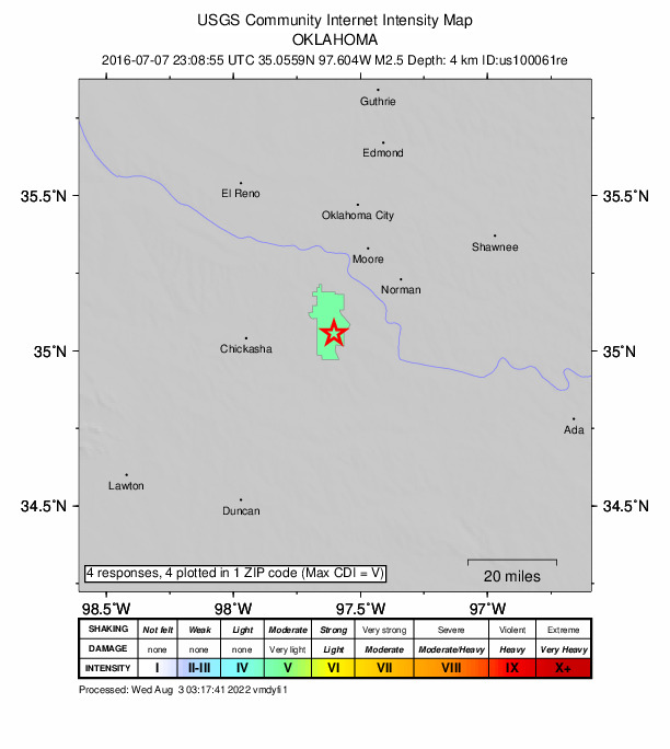 Did You Feel It? map: shaking reported by the public