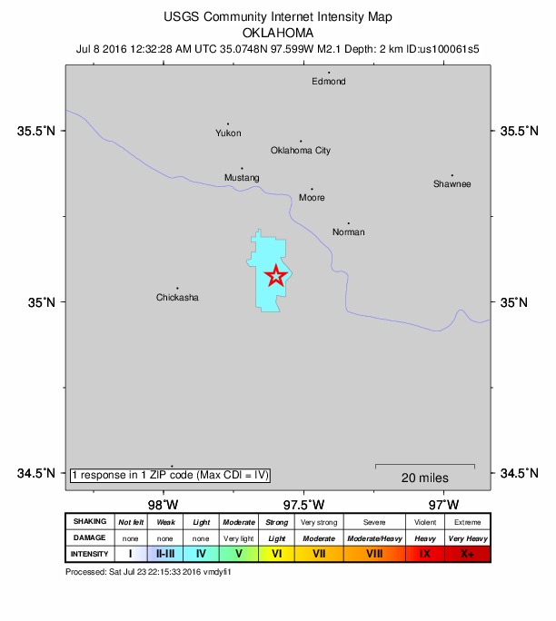 Did You Feel It? map: shaking reported by the public