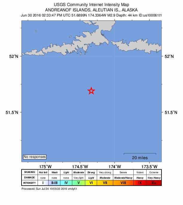 Did You Feel It? map: shaking reported by the public