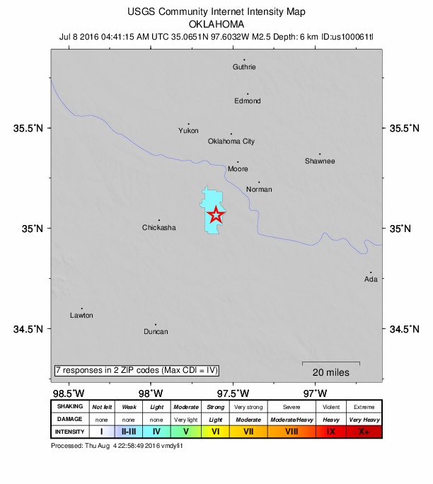 Did You Feel It? map: shaking reported by the public