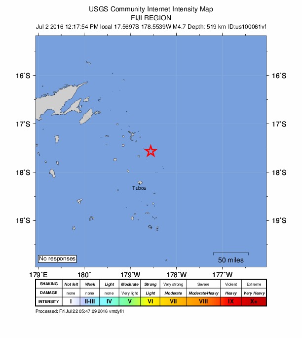 Did You Feel It? map: shaking reported by the public