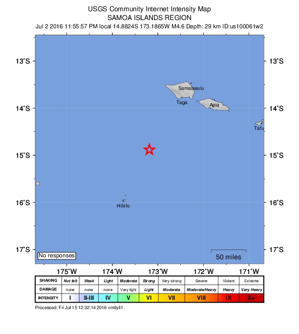 Did You Feel It? map: shaking reported by the public